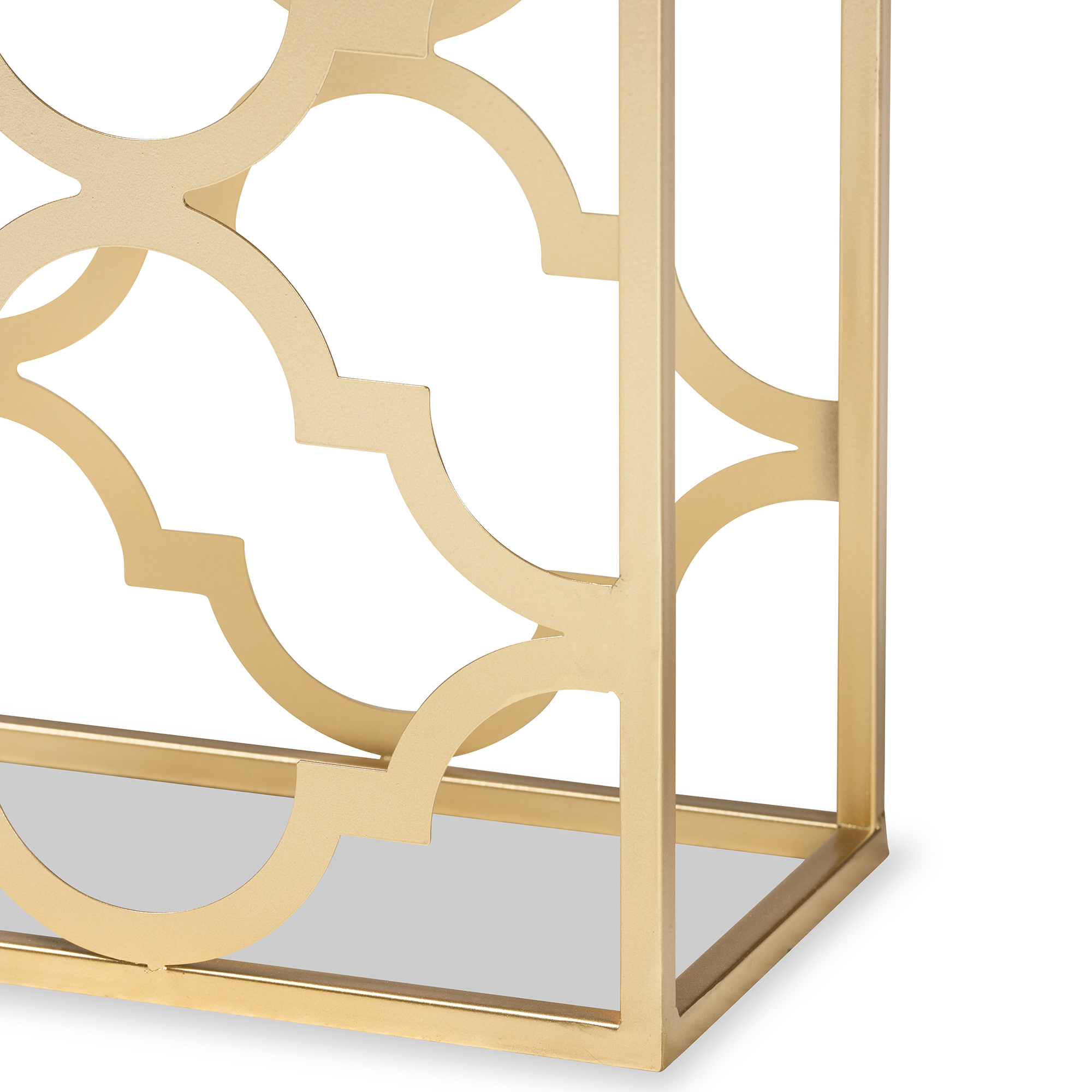 Baxton Studio Calanthe Modern Metal and Marble Top Console Table, Gold