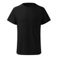 thumbnail image 3 of REORIAFEE Men's Suit Casual Beach Summer Outfits for Yoga 70s Outfits Men's Fashion Short Sleeve Round Neck Coat Elastic Waist Shorts Coat Suit Black XXL, 3 of 6