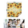 thumbnail image 4 of Yellow Sunflower Cloth Napkins Set of 4 Reusable Dinner Napkins, Spring Floral Striped Farmhouse Cocktail Napkin Washable Table Napkins for Wedding/Holiday Party/Baby Shower 20"x20", 4 of 7