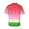 thumbnail image 4 of Watermelon With Black Seeds Men's 3d Print Casual Button Down Shirts, Novelty Hawaiian Short Sleeves 3xl, 4 of 8