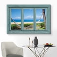 thumbnail image 2 of wall26 Canvas Print Wall Art Window View Ocean Front Beach Hammock Nature Wilderness Photography Modern Art Rustic Scenic Colorful Ultra for Living Room, Bedroom, Office - 32"x48", 2 of 5
