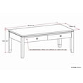 thumbnail image 5 of Simpli Home Cosmopolitan 42 inch Wide Solid Wood Contemporary Coffee Table in Mahogany Brown, 5 of 6