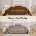 thumbnail image 2 of Jessy Home Sofa Cover Slipcover Couch Cover Protector Durable Multi-Function Furniture Cover for Pets Dogs Cats Home Decor Sofa Covers for Living Room 71"x 150"Dark Brown, 2 of 9