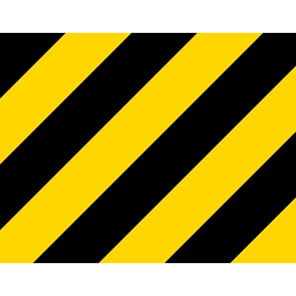 9in x 7in Yellow and Black Warning Vinyl Sticker Sheet Caution D