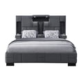 thumbnail image 2 of Global Furniture USA Oscar Dark Gray Boucle Fabric Queen Bed, 2 of 5
