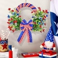 Independence Day Decorative Door Panel Round Wooden Flag Door Front