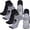 4 Pairs (2 Black & 2 Grey), variant on Toeless Yoga Socks for Women Pilates Socks with Grips Cotton Non Slip Open Toe Socks for Pilates Pure Barre Ballet Dance