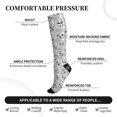 thumbnail image 3 of Lsque Pandas Between Clouds and Stars Pattern Sport Compression Socks for Men & Women 15-20 mmHg Knee High Nurse Pregnant Running Medical and Travel Athletic, 3 of 6