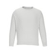 thumbnail image 2 of Crew Neck Sweater for Men Men's 2024 Baggy Soft Casual Sweaters Classic Waffle Pullover Tops Fall Winter Attire for Going Out, 2 of 4