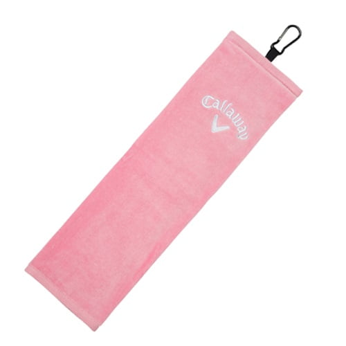CALLAWAY TRIFOLD PINK GOLF TOWEL 21"X16" NEW 2018