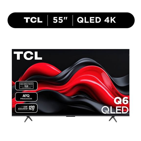 TCL 55” Class Q6 QLED 4K UHD HDR Smart Google TV (NEW 2024) - 55Q651G