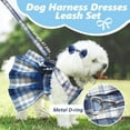 thumbnail image 3 of Dalrosia Pet Dress Clothes for Small Dogs Cats Girl Plaid Bow Tie Dog Harness Dresses Leash Set with Pearls Bow Accessories Birthday Puppy Dress Shih Tzu Yorkies Chihuahua Outfits, 3 of 7