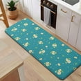 thumbnail image 5 of Teal Daisy Flower Yellow Blooms Pattern Kitchen Rug Mat,Kitchen Runner Rugs Non Skid Washable,Decorative Kitchen Floor Mats for Kitchen,Sink,Laundry,17"x47.2", 5 of 7