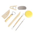 thumbnail image 1 of 8 Pcs Pottery & Clay Sculpting Tools, Double-sided, Smooth Wooden Handles, 1 of 3