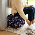 thumbnail image 5 of SCRAWLGOD Butterfly Print Violet Black Ottoman Slipcover, Anti Slip Square Cushion with Elastic Bottom Thick Footstool Protection Universal Fit for Most Footrest Sofa, 5 of 7