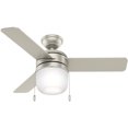 thumbnail image 3 of Hunter 59411 Acumen 42 Inch Indoor Ceiling Fan with LED Light Kit, Nickel, 3 of 10