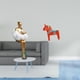 thumbnail image 2 of Figura de resina de una chica artística y un caballo de Dala sueco. Escultura abstracta coleccionable para estantería, armario o decoración del hogar., 2 of 8