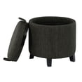 thumbnail image 6 of Convenience Concepts Designs4Comfort Oscar Storage Ottoman with Reversible Tray, Dark Chocolate Gray Fabric, 6 of 10