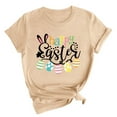 thumbnail image 2 of RKSTN Hauts pour Femmes 2024 Été Décontracté Ample Grande Taille Imprimé Graphique Lapin de Pâques Blouse Mode Col Rond Manches Courtes T-shirt, 2 of 4
