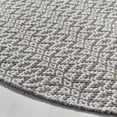 thumbnail image 3 of SAFAVIEH Montauk Corrine Geometric Cotton Area Rug, Ivory/Grey, 6' x 6' Round, 3 of 6