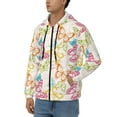 thumbnail image 3 of Kdxio Retro Colorful Butterfly Print Men Hoodies Casual Hoodies for Men with Zip Pockets Full Zip Long Sleeve Sweatshirt Sports Hooded Jacket-Large, 3 of 5