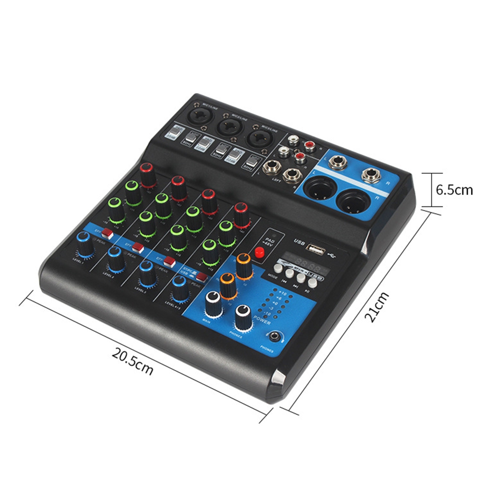 A5 Live SoundCard Mixing Console Mixer for Live Streaming DJ Audio Equipment Professional Audio 5Channel Sound Mixer(US)