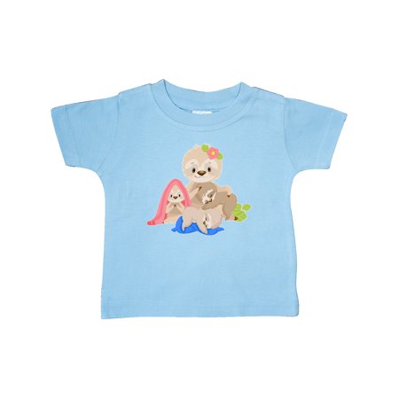 

Inktastic Sloth Mom with 3 Baby Sloths Gift Baby Boy or Baby Girl T-Shirt
