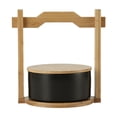 thumbnail image 2 of Soporte de madera para cupcakes, elegante soporte para frutas con asa y tapa para cocina. Negro, 2 of 7