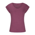 thumbnail image 3 of Mittory Womens Petal Sleeve Tops Summer Short Sleeve V Neck Cut Out Tee Sexy Casual Basic T Shirts Blouses, 3 of 5