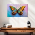 thumbnail image 2 of Elephant Stock Multicolored Butterfly Wall Art - Horizontal Multi Panel Canvas - Living Room Wall Decor - Animal Multi Panel - Orange And Brown Decor - 23" x 14", 2 of 8