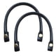 thumbnail image 3 of 2 piezas de asas de bolso de cuero de PU, correas de bolso con botón a presión desmontables para Negro, 3 of 6