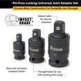 thumbnail image 2 of Titan Tools 16151 1/4", 3/8" and 1/2" Drive Pin-Free Locking Impact Universal Joint Set (3 Piece), 2 of 6