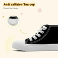 thumbnail image 5 of Toddler Sneakers for Girls Boys, Kids Canvas Fashion Shoes Elastic Straps Laces Slip On Lightweight Comfortable High Top Classic Casual Walking Shoes, 5 of 7
