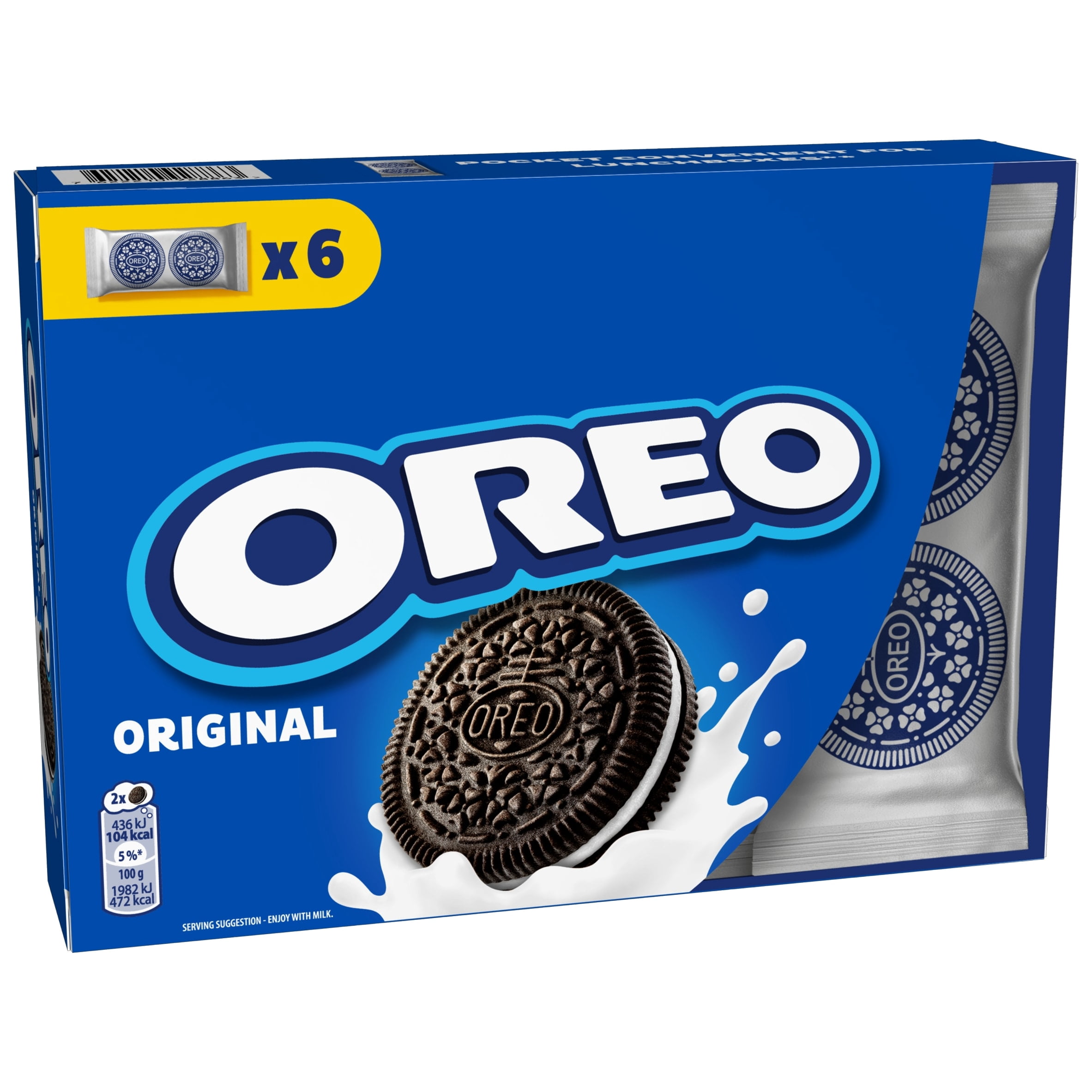 Oreo Lunchbox Vanilla Chocolate Cookies Multipack x 6 132g, Imported from Britain