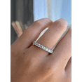 thumbnail image 3 of ESTE ORIGIN 3mm 1.00Ct Lab Grown Half Eternity Ring, 10-Diamond Band in 14K White Gold for Women, 3 of 7