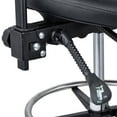 thumbnail image 5 of Saddle Stool Chair, Dental Saddle Stool(400LBS) with Back Support and Rolling Saddle, Hydraulic Lifting Height Adjustable for Clinic Dentist Spa Massage Salons (Black), 5 of 9