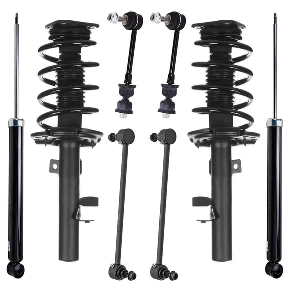 Detroit Axle - AWD 8pc Suspension Kit for 2014 Ford Escape [2.0L], 2 Front Complete Struts with Coil Spring Assembly 2 Rear Shock Absorbers 4 Front Rear Sway Bar End Links Replacement