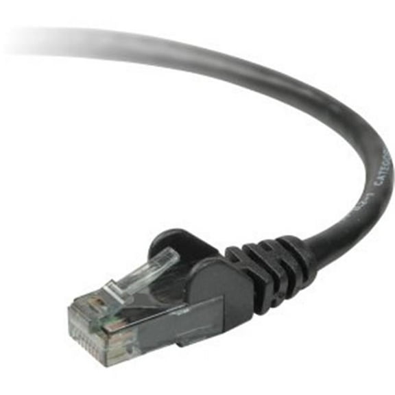 2U3353 7 ft. Cat6 Black UTP Snagless RJ45 Male-Male Patch Cable