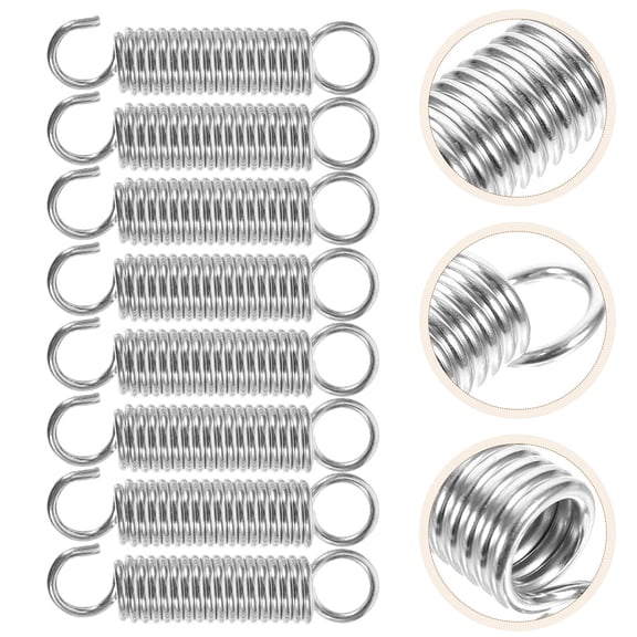 HOMEMAXS 8pcs Small Extended Compression Springs with Hook Ends