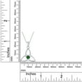 thumbnail image 4 of Simulated Green Emerald Celtic Trinity Knot Pendant Necklace In 14K White Gold Over Sterling Silver, 4 of 5