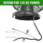 Homdec 12V 8'' Car Cooling Automobile Vehicle Fan, Powerful Quiet with 2-Speed, Cold Wind Electric Car Fans for RV Truck Bus Boat Van SUV Yacht on board