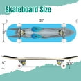 thumbnail image 2 of 31'' Complete Skateboard 7 Layer Canadian Maple Double Kick Deck Skateboards Portrait Horse sunglasses Hand drawn elements Skate Board for Beginner Adult Gifts, 2 of 5