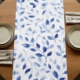 thumbnail image 5 of Table Runners 72 Inches Long Dress Scarves, Navy Blue Eucalyptus Farmhouse Kitchen Table Runner, Coffee Tablerunners, Spring Summer Botanical Leaves 14x72 Inch, 5 of 9