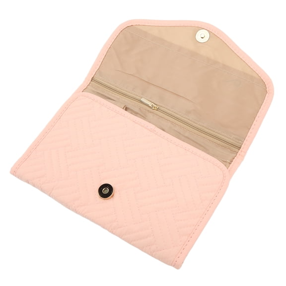 Foldable Travel Jewelry Organizer Roll Case Bag for Necklaces Earrings Rings Light Pink 24x16x3 inches / 60.9x40.6x7.6 cm