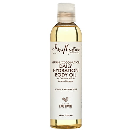 SheaMoisture Daily Hydration Body Oil Virgin Coconut Oil for Dry Skin, 8 oz