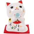 thumbnail image 2 of Shisuyan Ceramic Fortune Cat Ornament White 1Pc 3Inch, 2 of 9