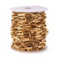 thumbnail image 2 of 304 Stainless Steel Box Chains Drawn Elongated Cable Chains Unwelded with Spool Golden Link: 14x5x2.5mm about 32.8 Feet(10m)/roll, 2 of 4