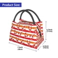 thumbnail image 2 of Yiaed Red Lobster Print Lunch box lunch bag Portable Insulated Lunch Box for Women Men Cooler Tote Bag with Front Pocket for Work Picnic Travel, 2 of 6