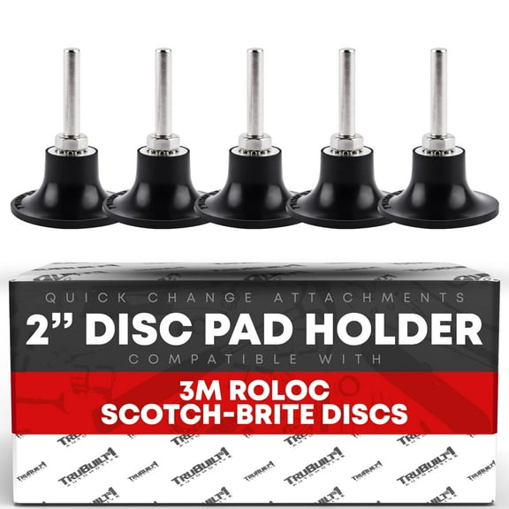 2-inch Conditioning Disc Pad Holder Assembly, Pack of 2-1/4'' Shank - Compatible with 3M ROLOC Scotch-Brite Brand Discs - Speed-Lok TR Quick-Change Attachment