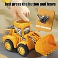thumbnail image 5 of YiJuHui 4pcs Press & Go Construction Vehicle Toy, Interactive Engineering Truck with Motion Action, STEM Learning Toy for Age 1-12, Durable Plastic Car for Indoor Outdoor Play, 5 of 6